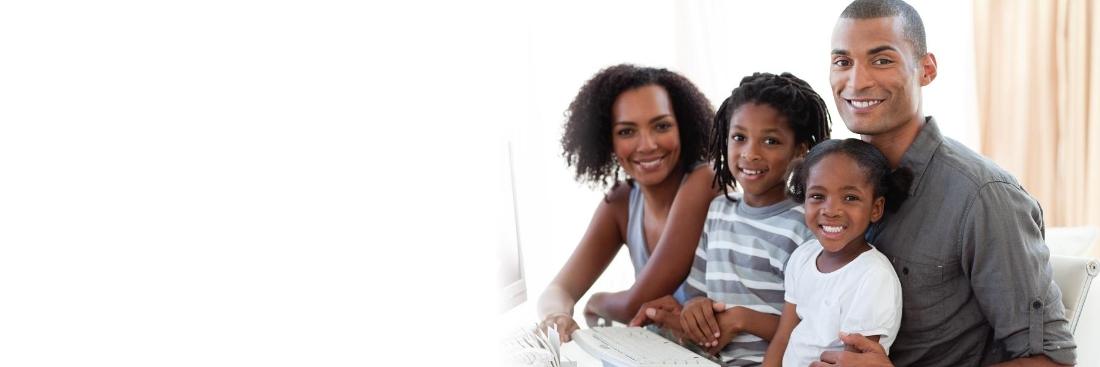 Family smiling after visiting Springs family Dental